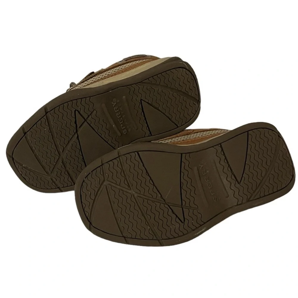 Sperry Brown Moccasin Shoes with Nautical Design